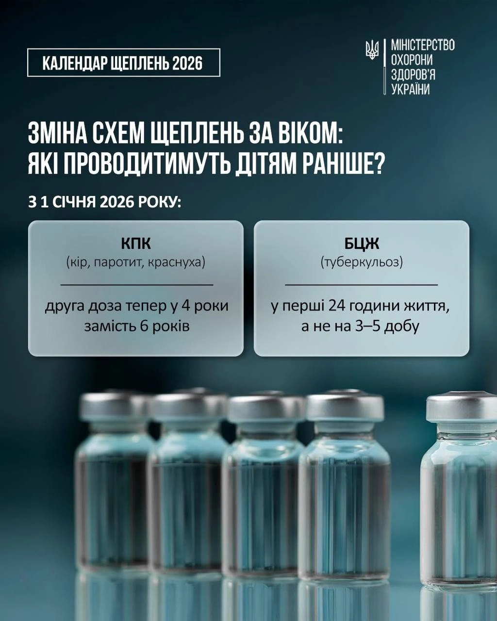 Україна оновлює Календар щеплень: діти отримуватимуть ключові вакцини раніше