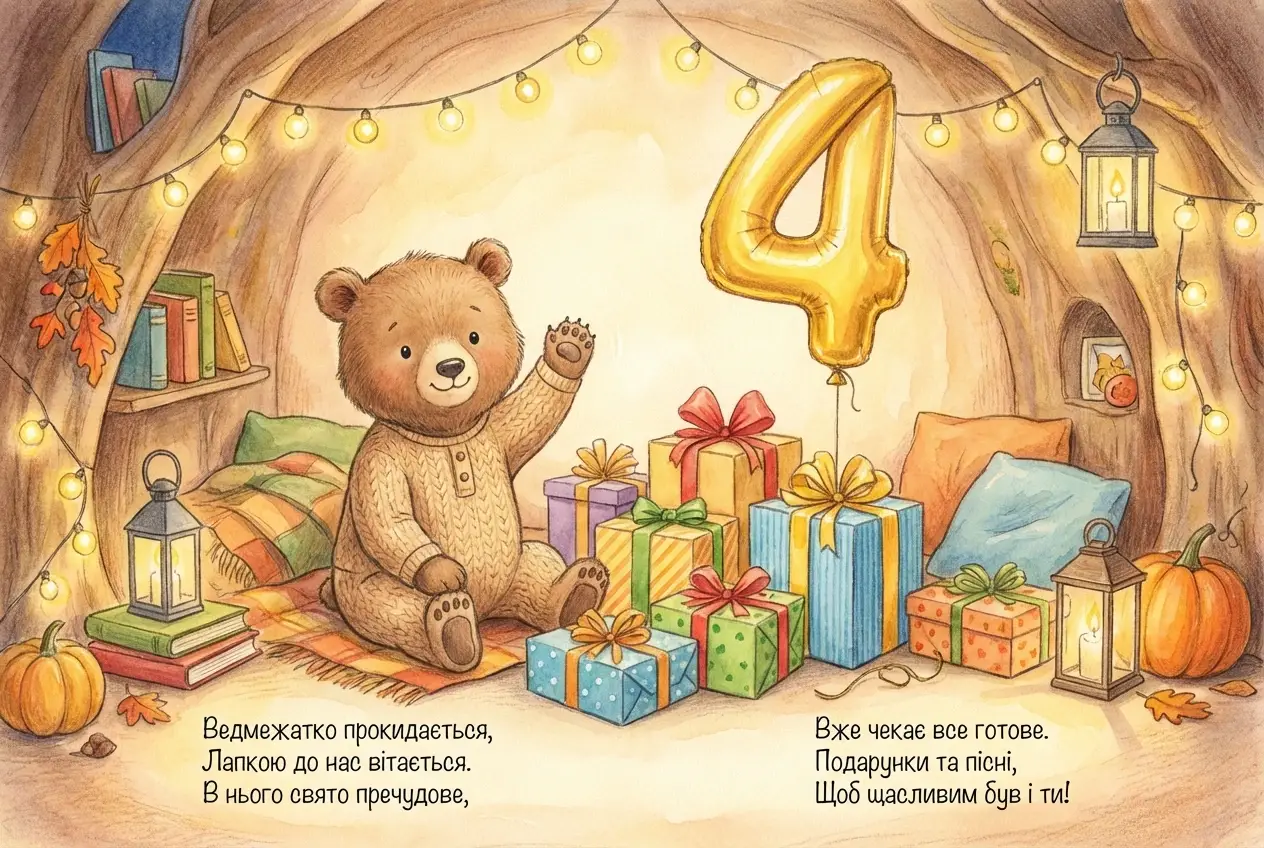 вітання з днем народження 4 роки Привітання з днем народження на 4 роки дівчинці та хлопчику