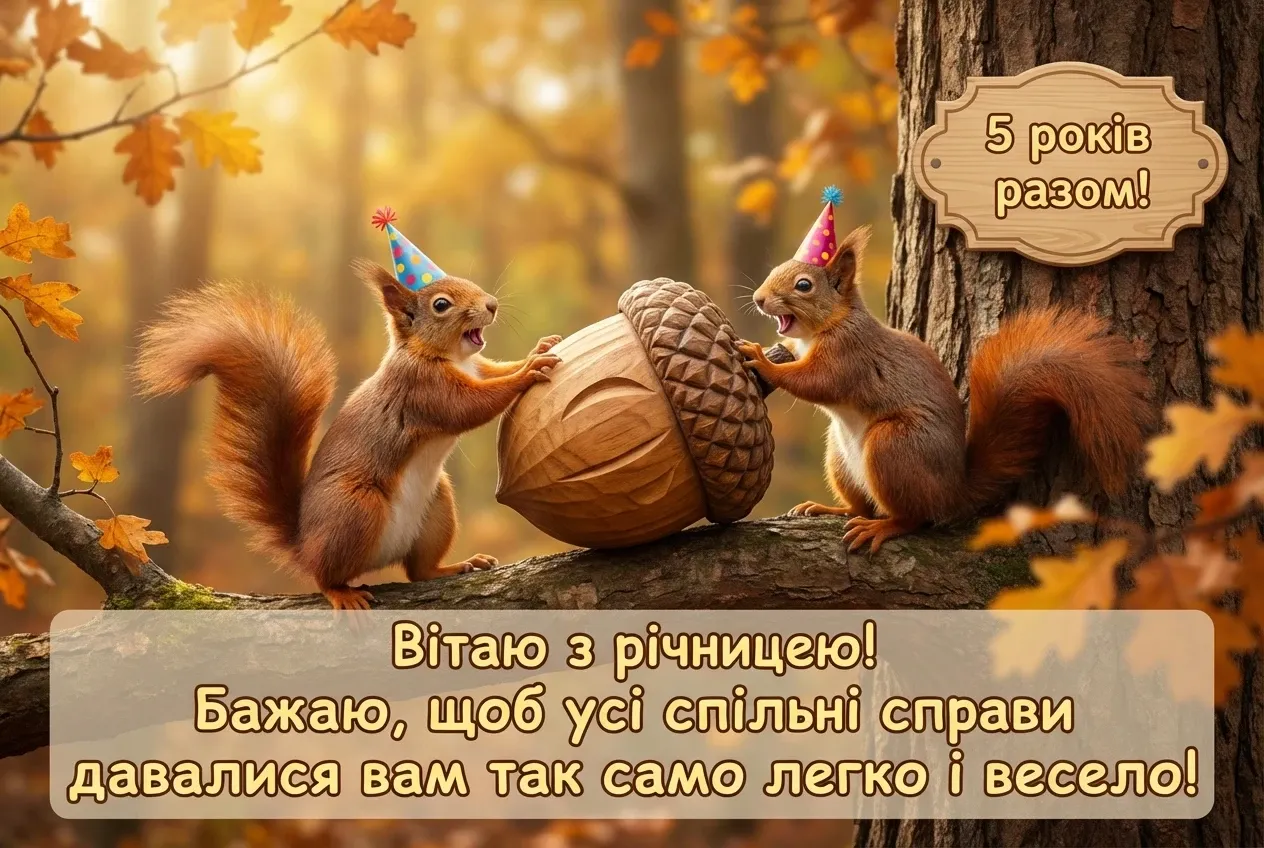 5 років весілля привітання