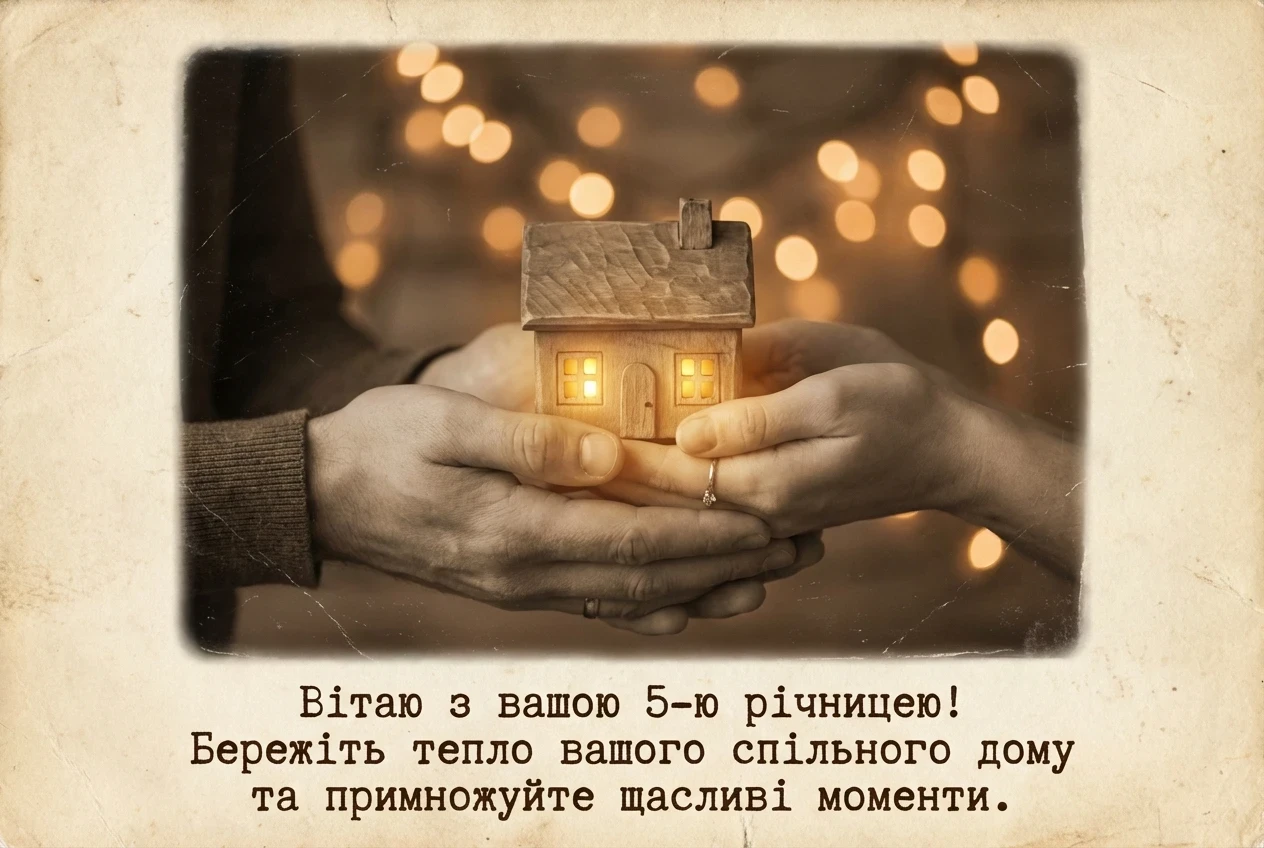 5 років весілля привітання