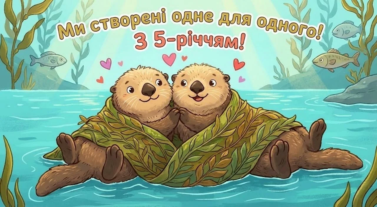 Привітання на 5 років весілля