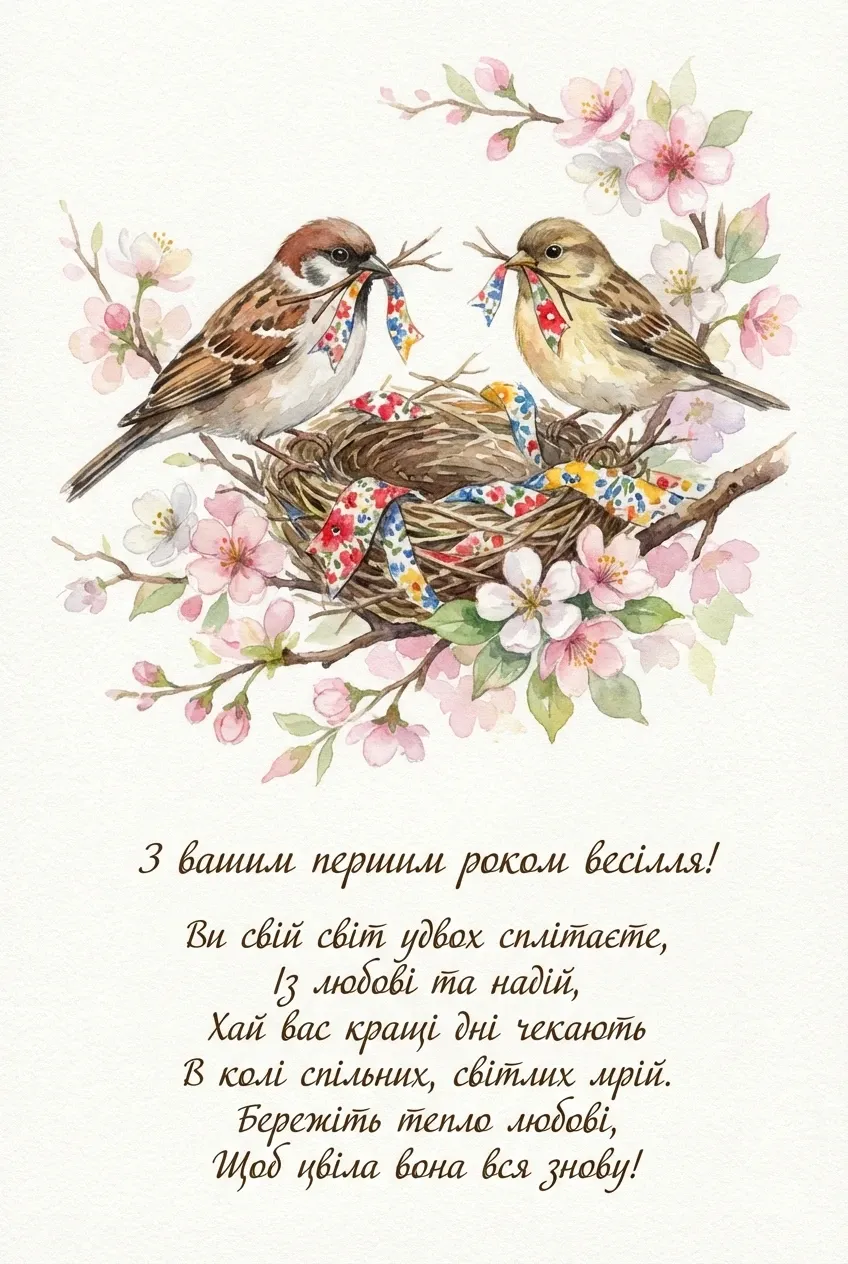 1 рік весілля