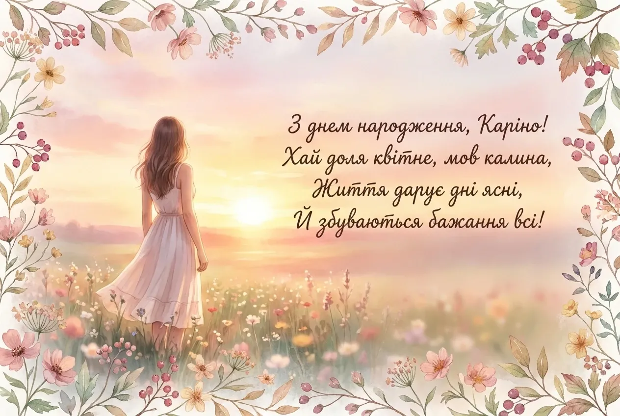 з днем народження Каріна