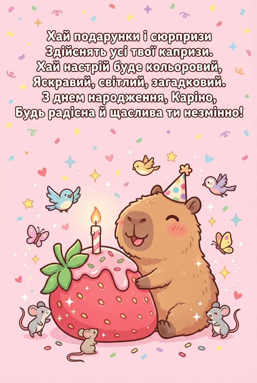з днем народження Каріна