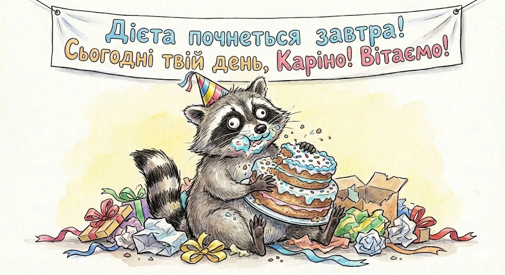 Привітання з днем народження для Каріни