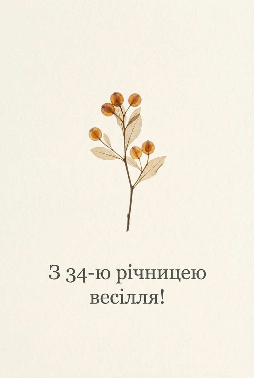 34 роки весілля