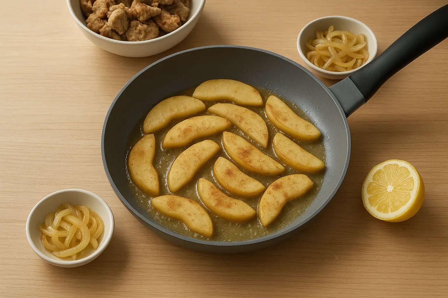 печінка з яблуками