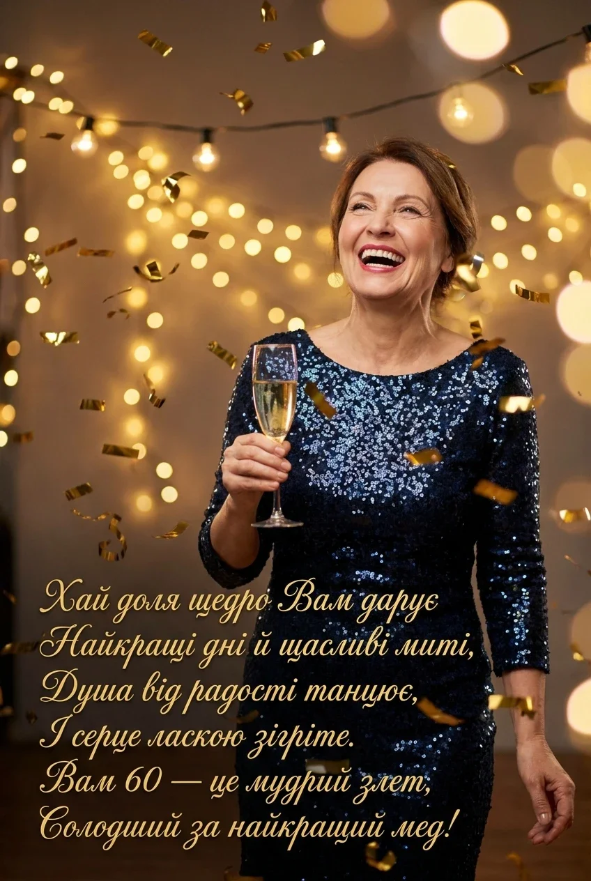 вітання з ювілеєм 60 років жінці