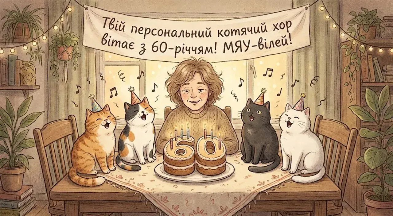Привітання з ювілеєм 60 років для жінки