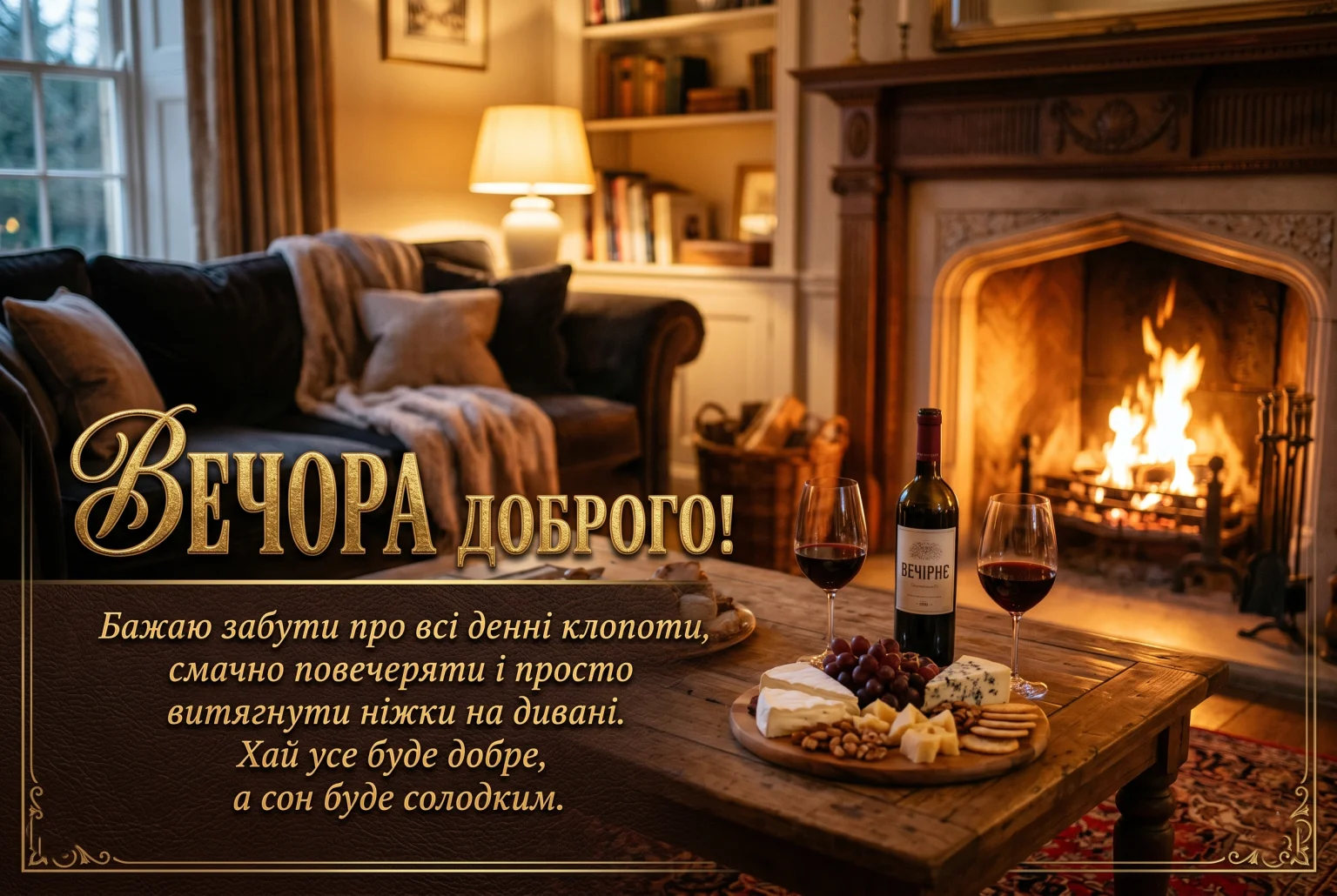 Вечора доброго: найтепліші картинки та душевні листівки для затишного настрою