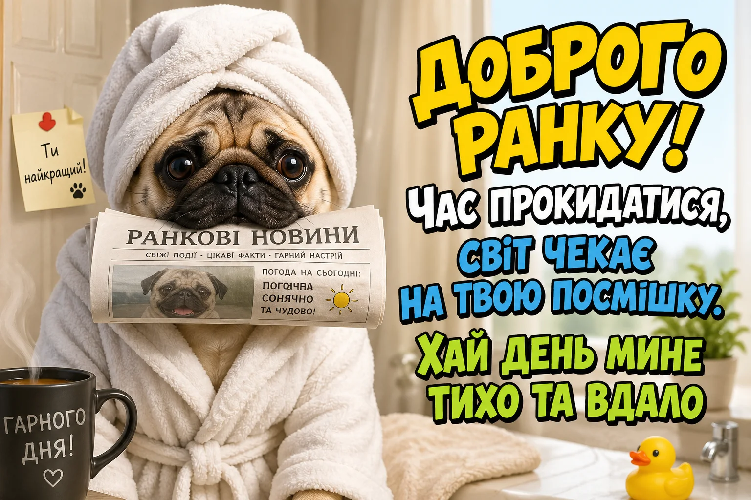 Листівки доброго ранку: душевні та красиві привітання для гарного настрою