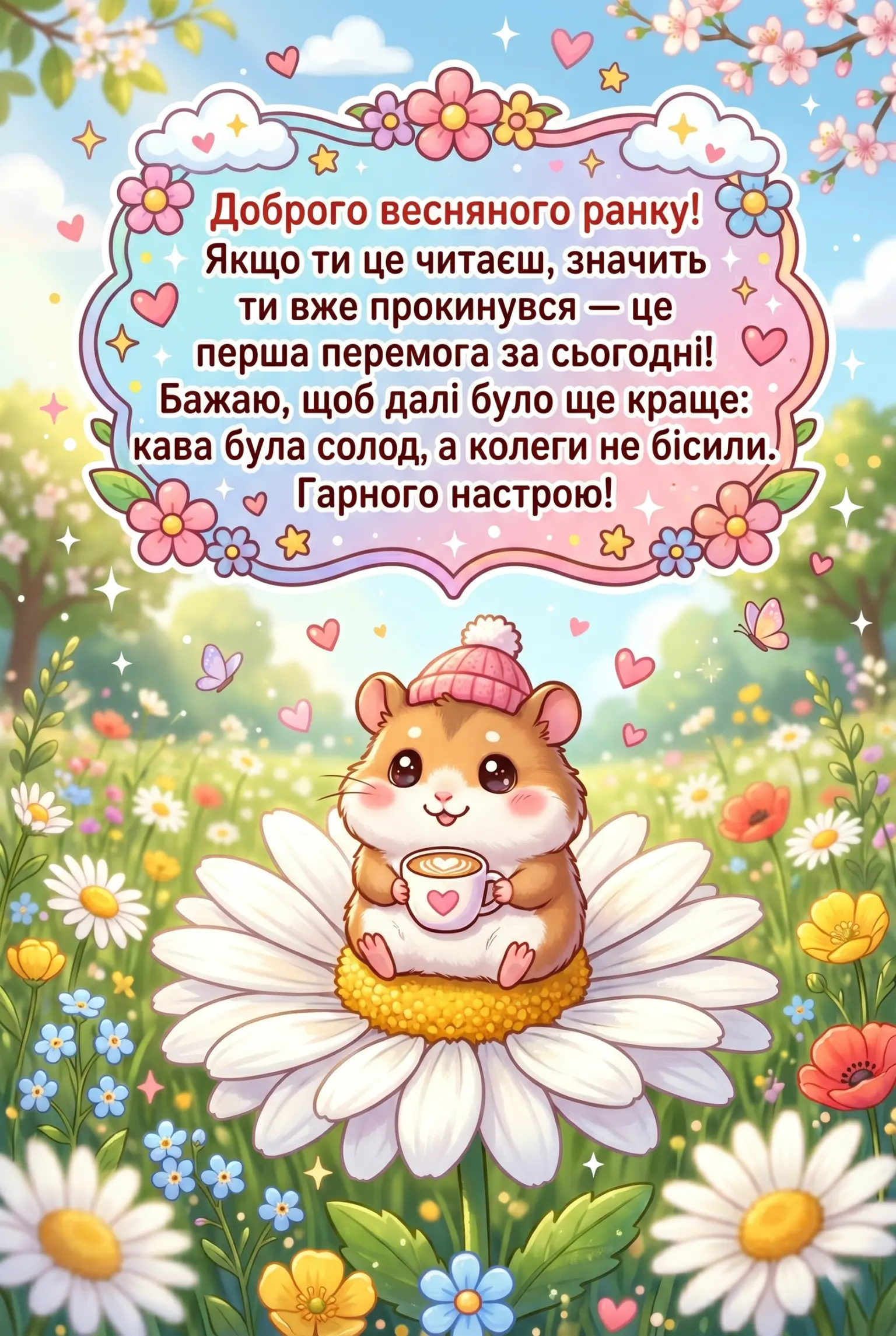 Доброго весняного ранку: красиві листівки та щирі побажання для натхненного початку дня