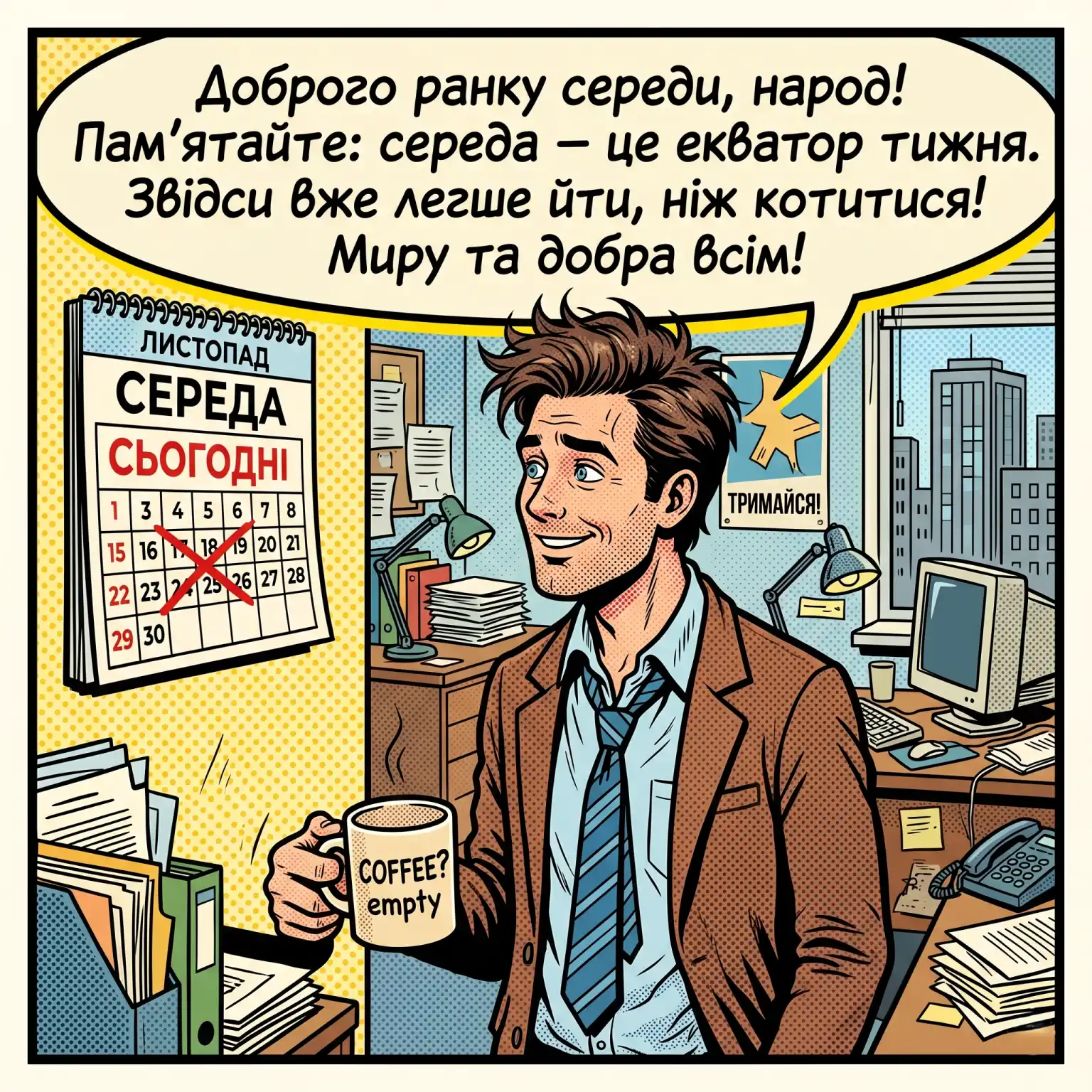 Доброго ранку середи: найтепліші побажання та красиві листівки для гарного настрою
