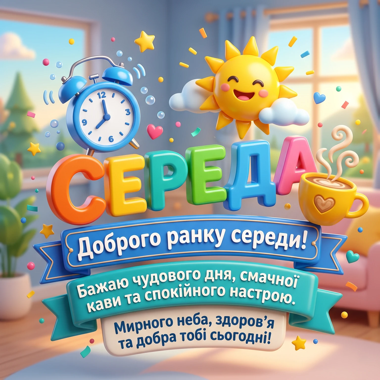 Доброго ранку середи: найтепліші побажання та красиві листівки для гарного настрою