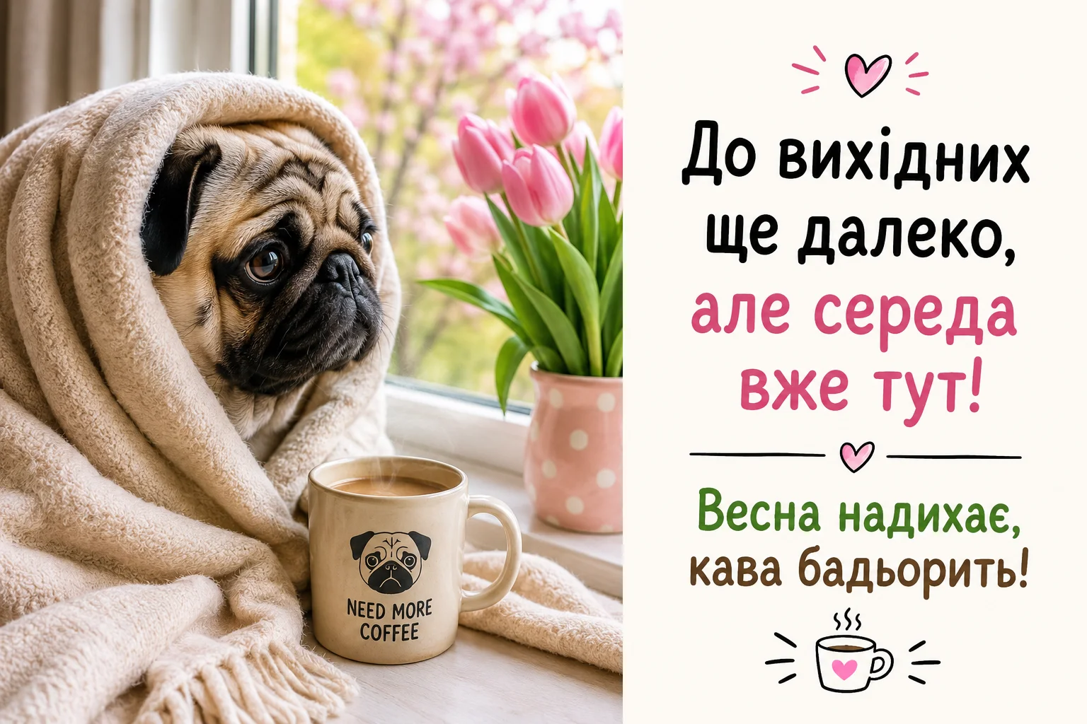 Доброго ранку середи: весна у натхненних картинках та щирих побажаннях
