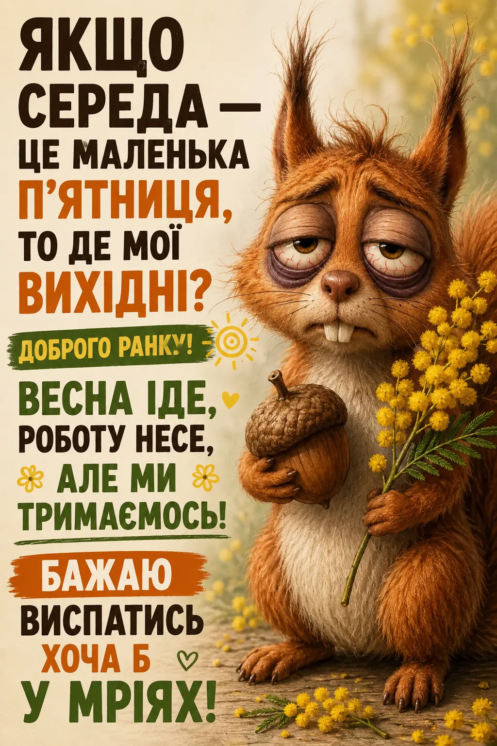 Доброго ранку середи: весна у натхненних картинках та щирих побажаннях