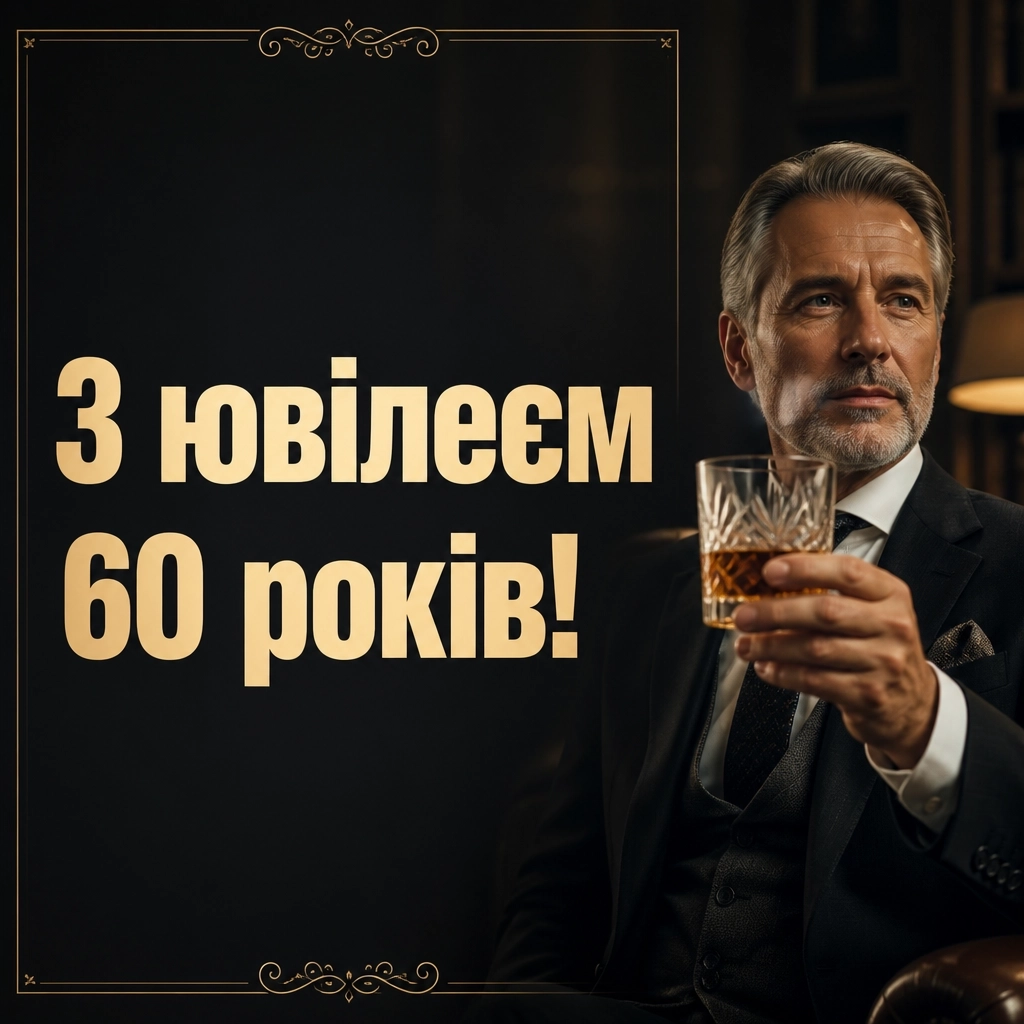 авторські привітання з ювілеєм 60 років мужчині