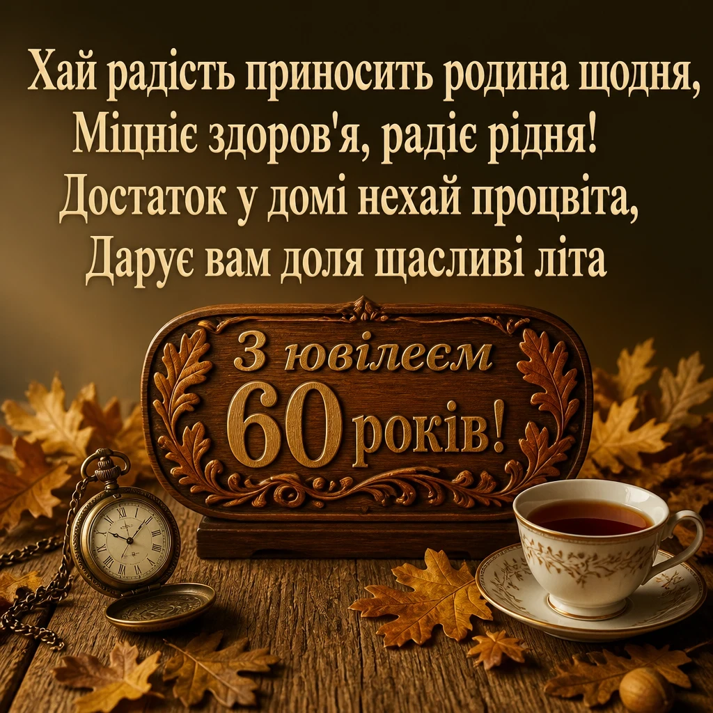 авторські привітання з ювілеєм 60 років мужчині