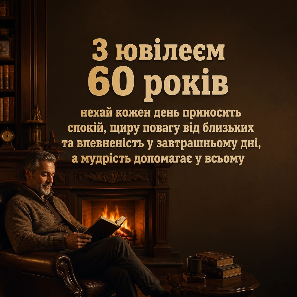 авторські привітання з ювілеєм 60 років мужчині