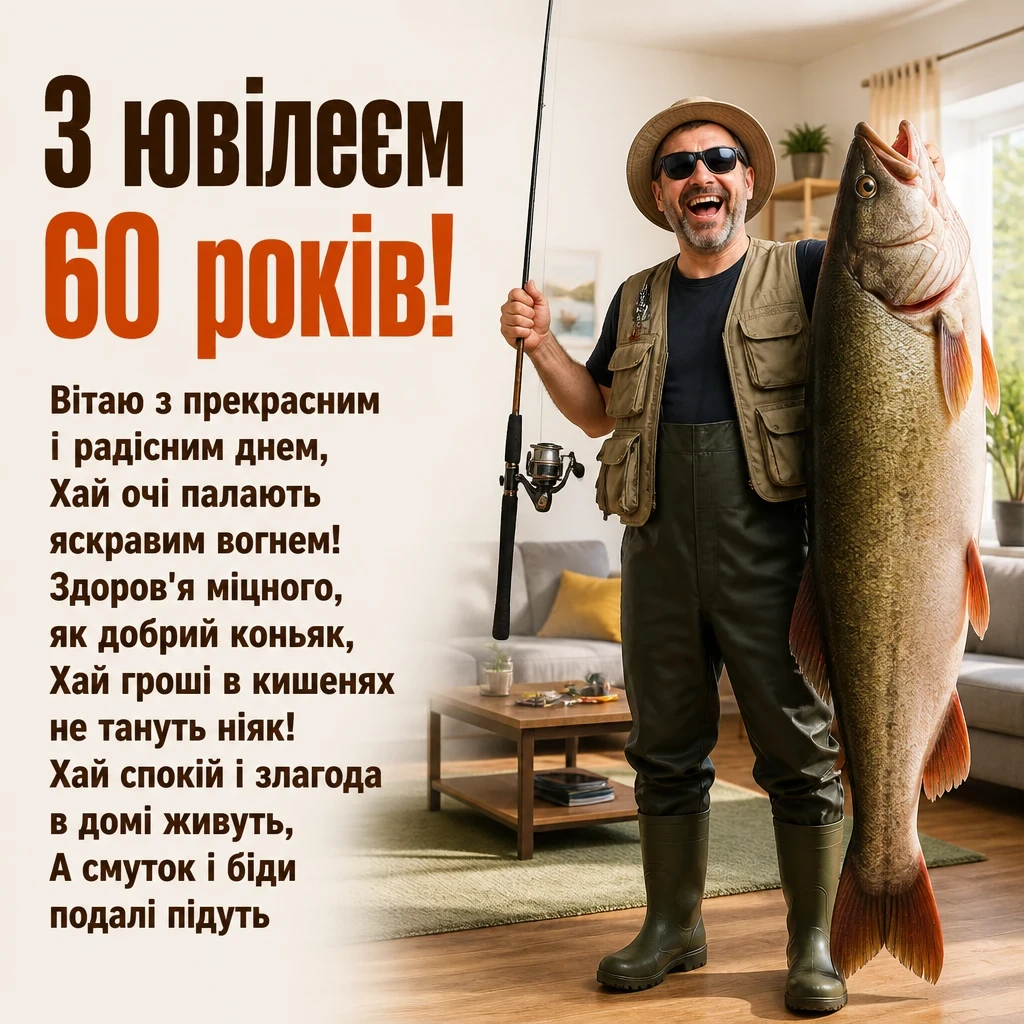 авторські привітання з ювілеєм 60 років мужчині