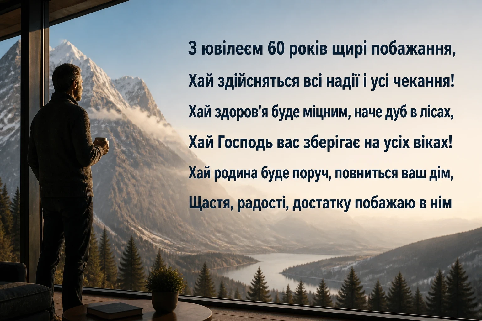 авторські привітання з ювілеєм 60 років мужчині