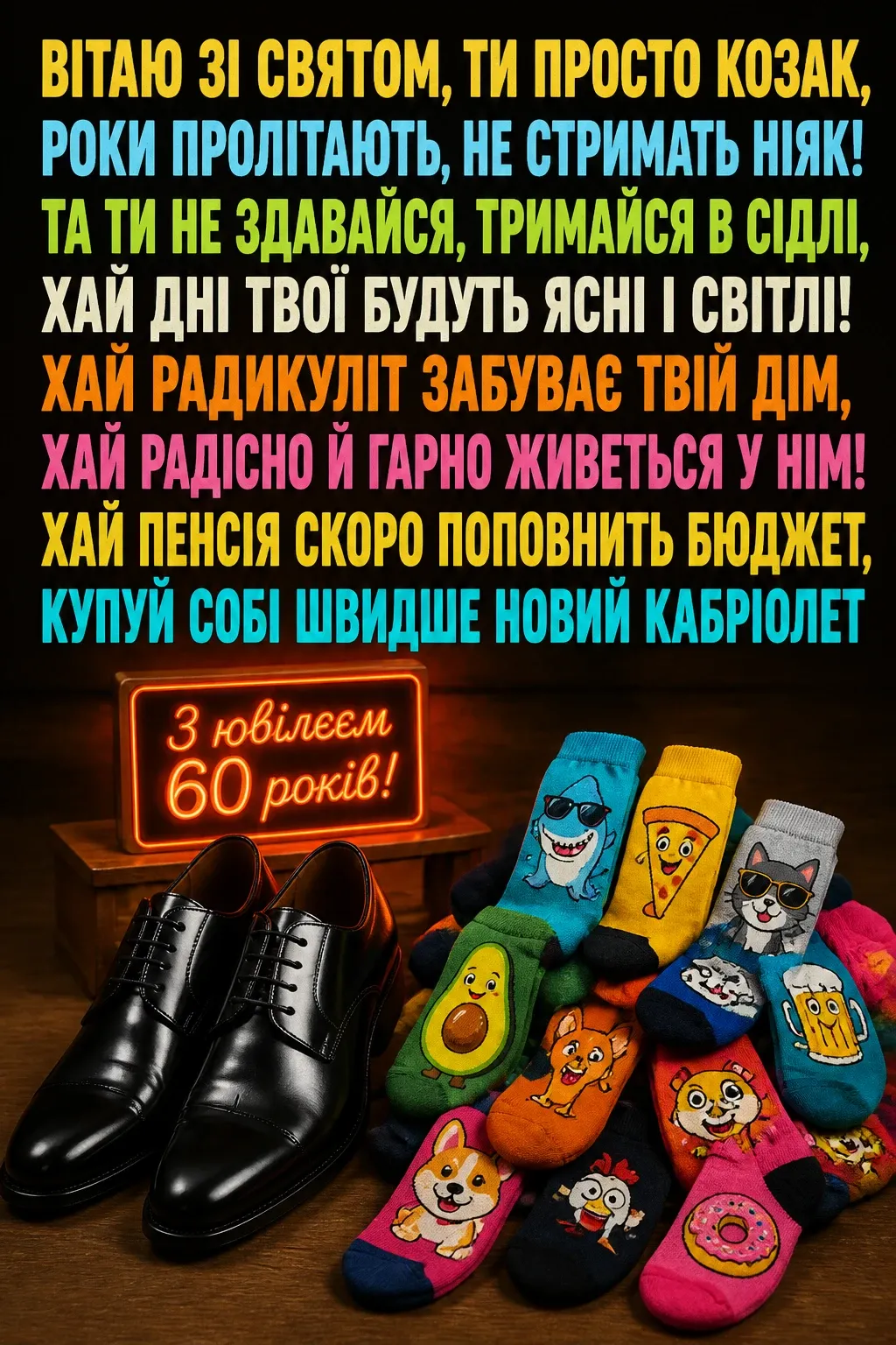 авторські привітання з ювілеєм 60 років мужчині