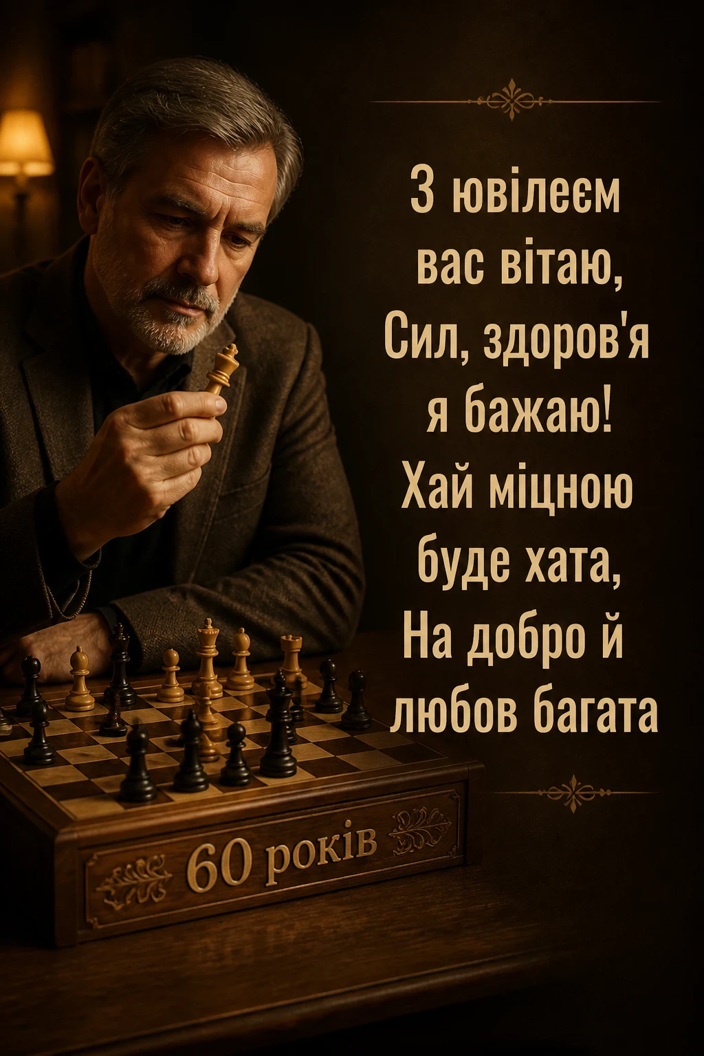 авторські привітання з ювілеєм 60 років мужчині