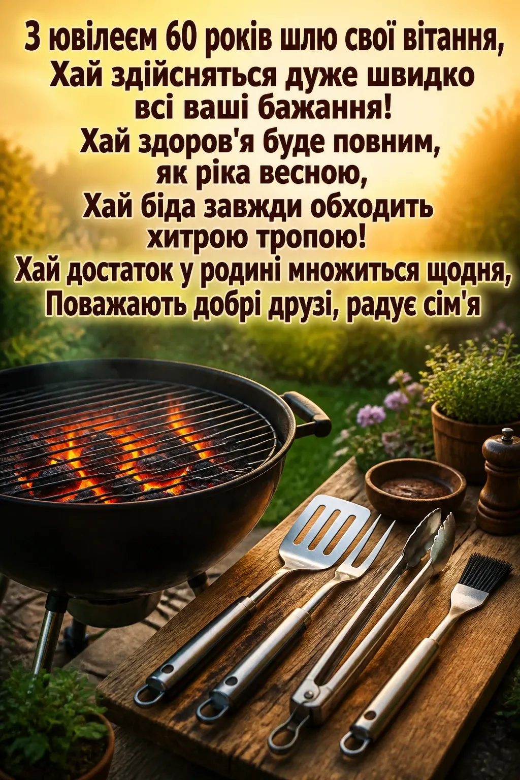 авторські привітання з ювілеєм 60 років мужчині