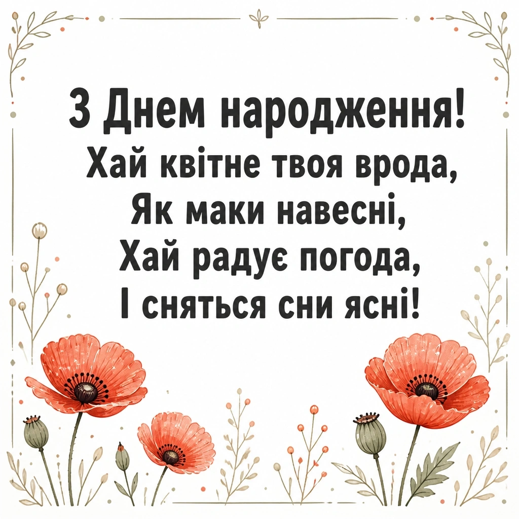привітання з іменинницею