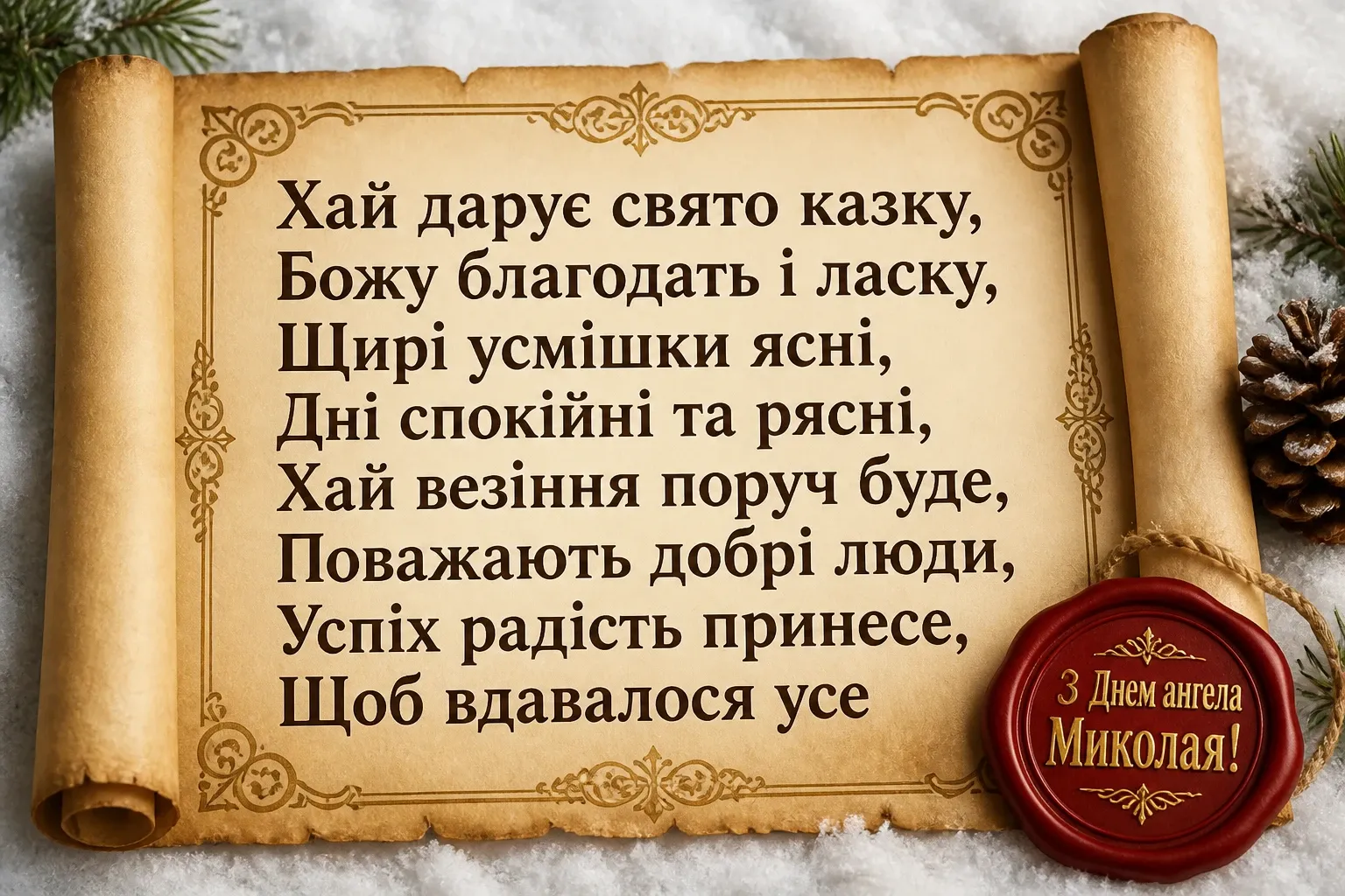 з днем ангела миколая