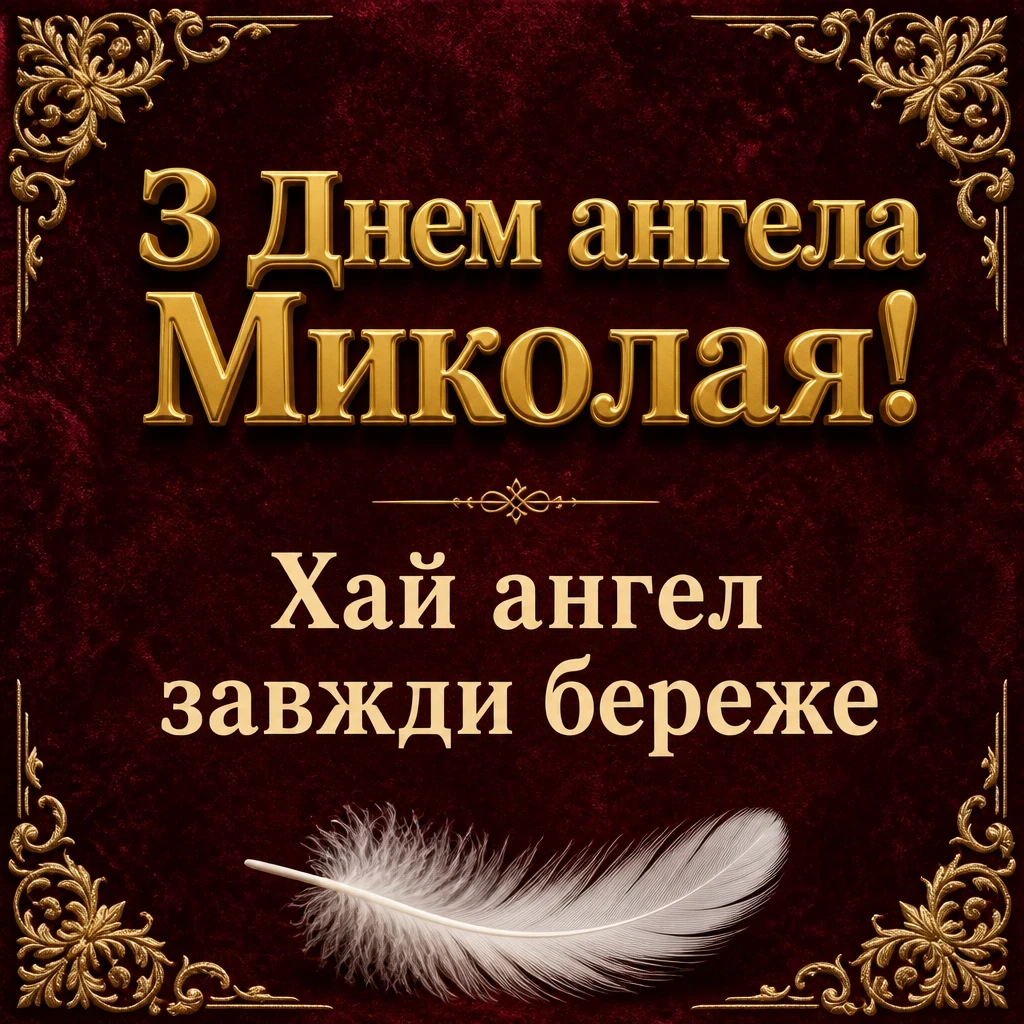 привітання з днем ангела миколая