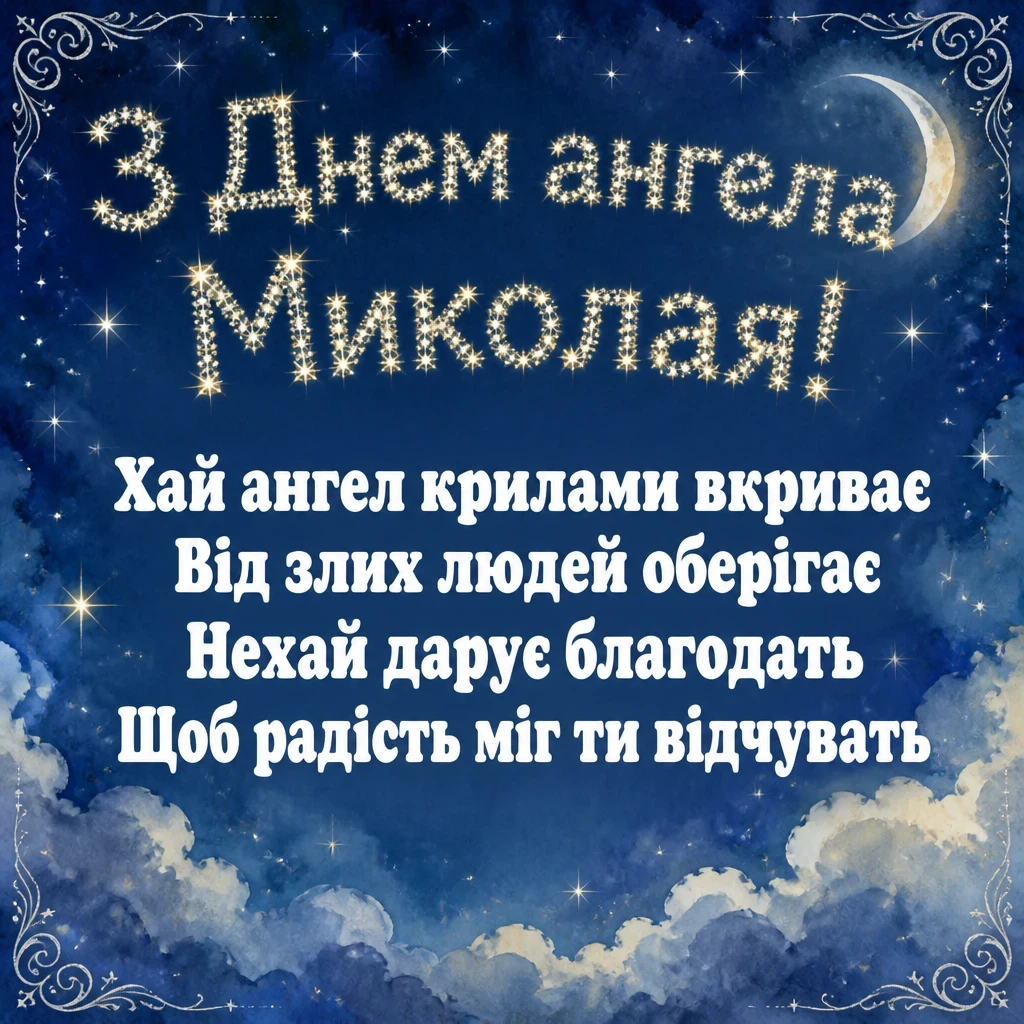 привітання з днем ангела миколая