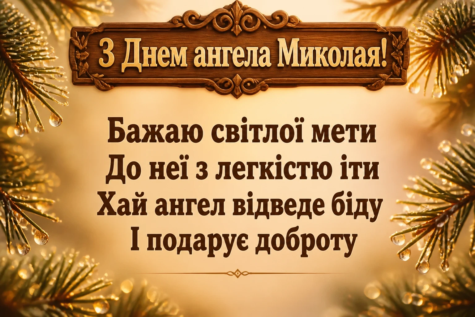 привітання з днем ангела миколая