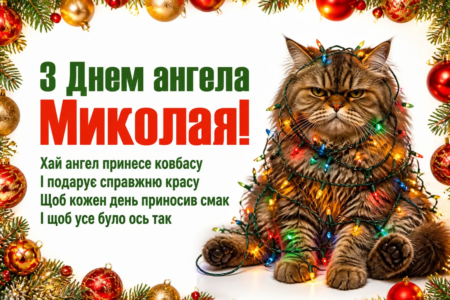 привітання з днем ангела миколая