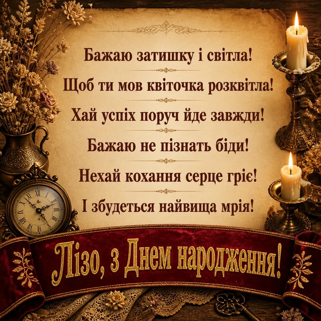 ліза з днем народження