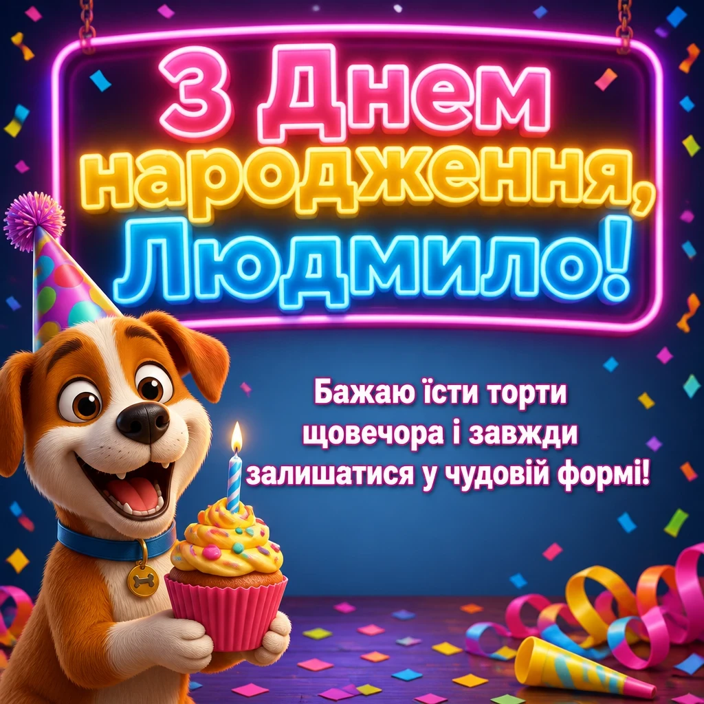 з днем народження людмила картинки