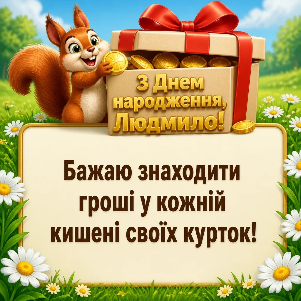 з днем народження людмила картинки