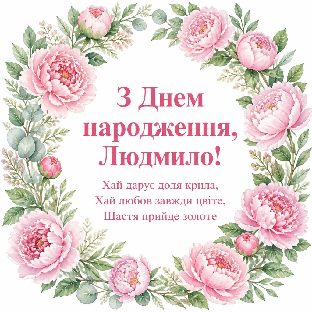 з днем народження людмила картинки