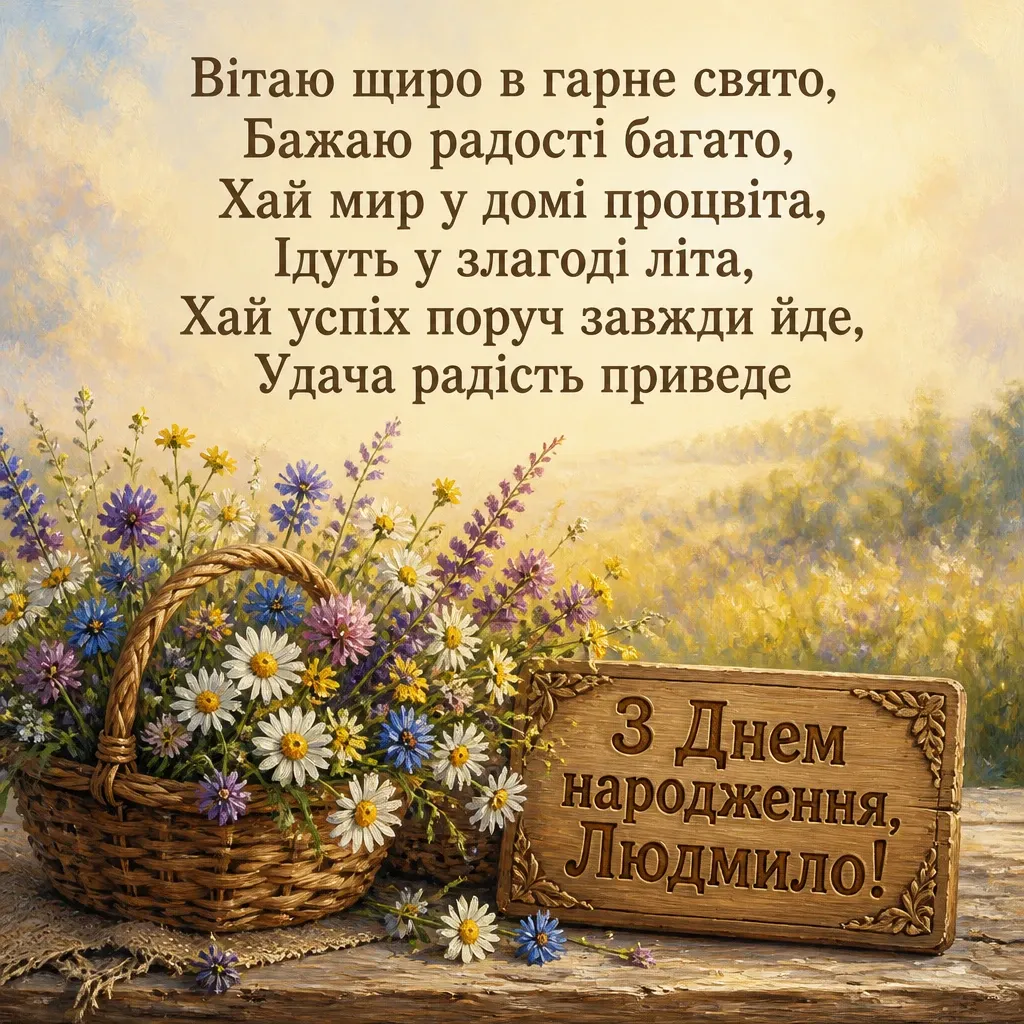 з днем народження людмила картинки