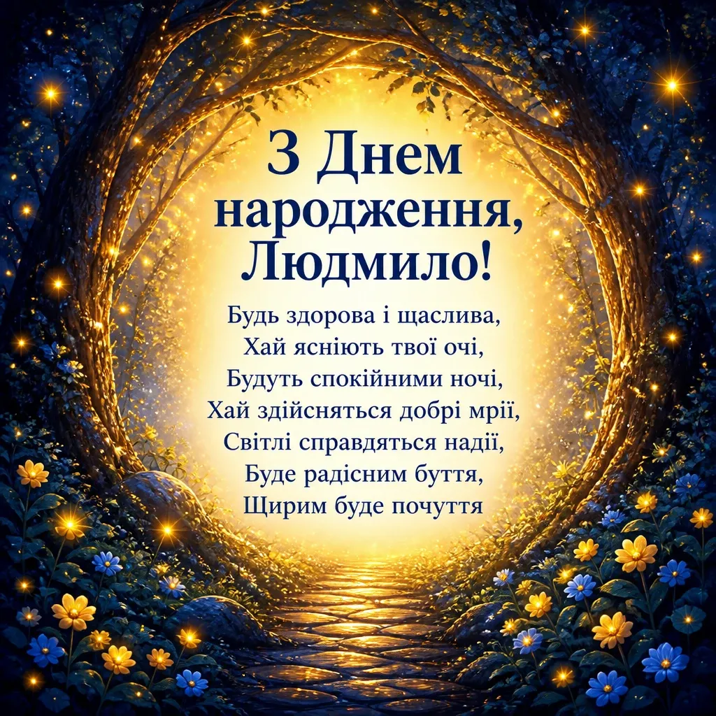 з днем народження людмила картинки