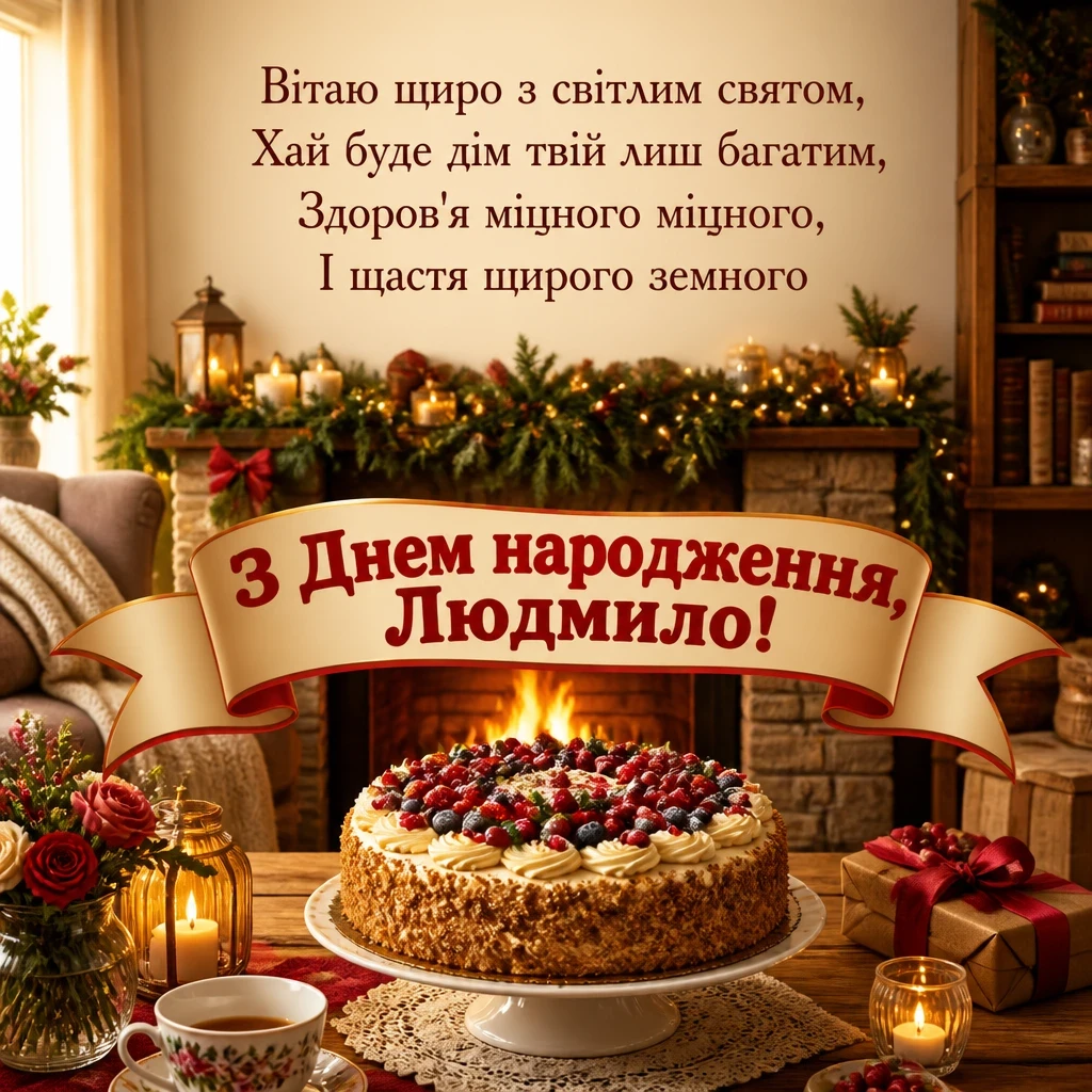 з днем народження людмила картинки