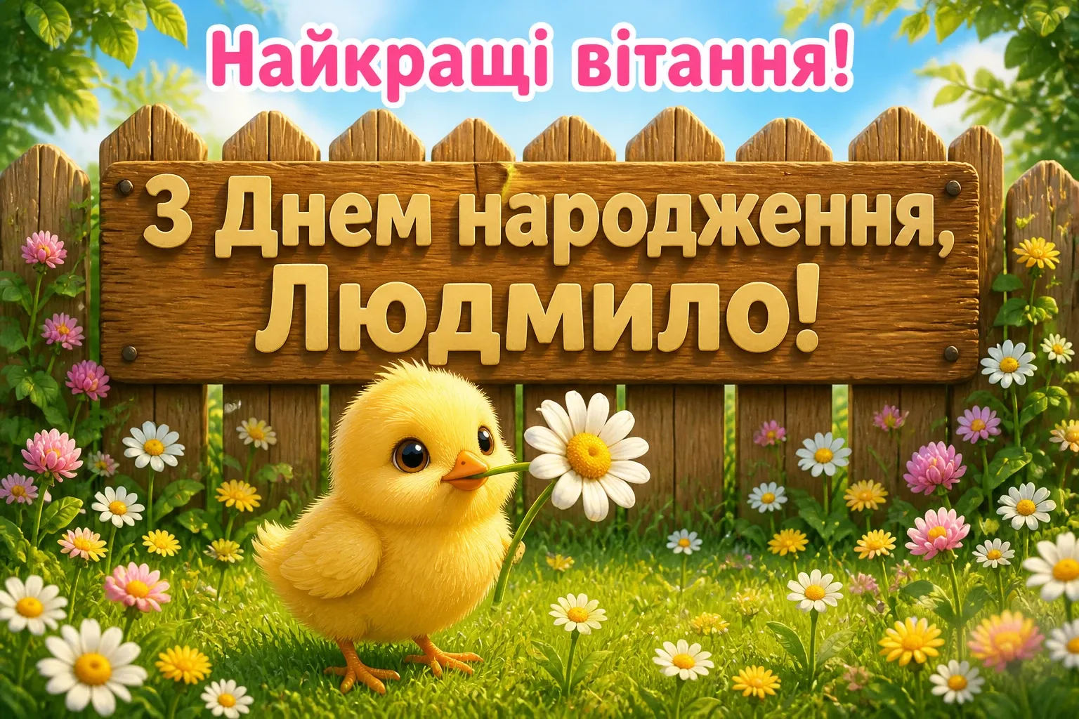 з днем народження людмила картинки