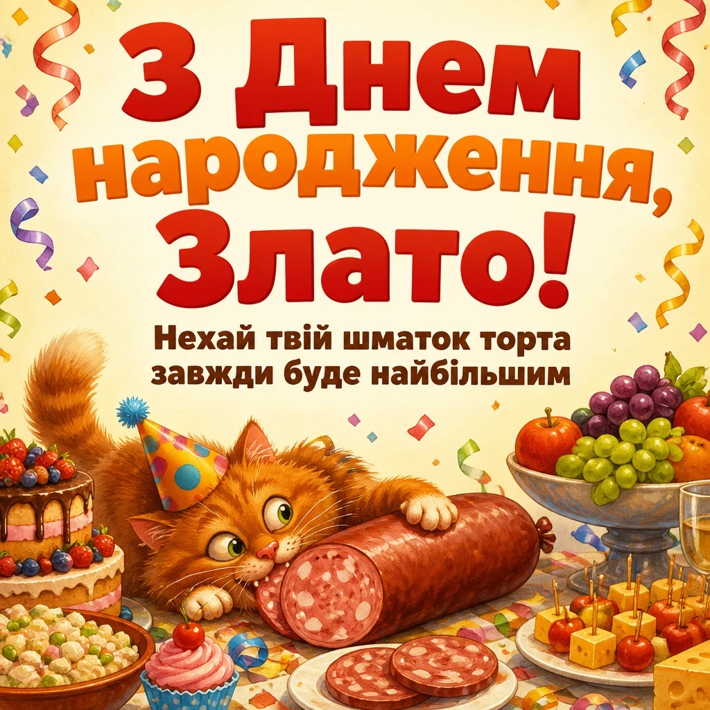 з днем народження злата