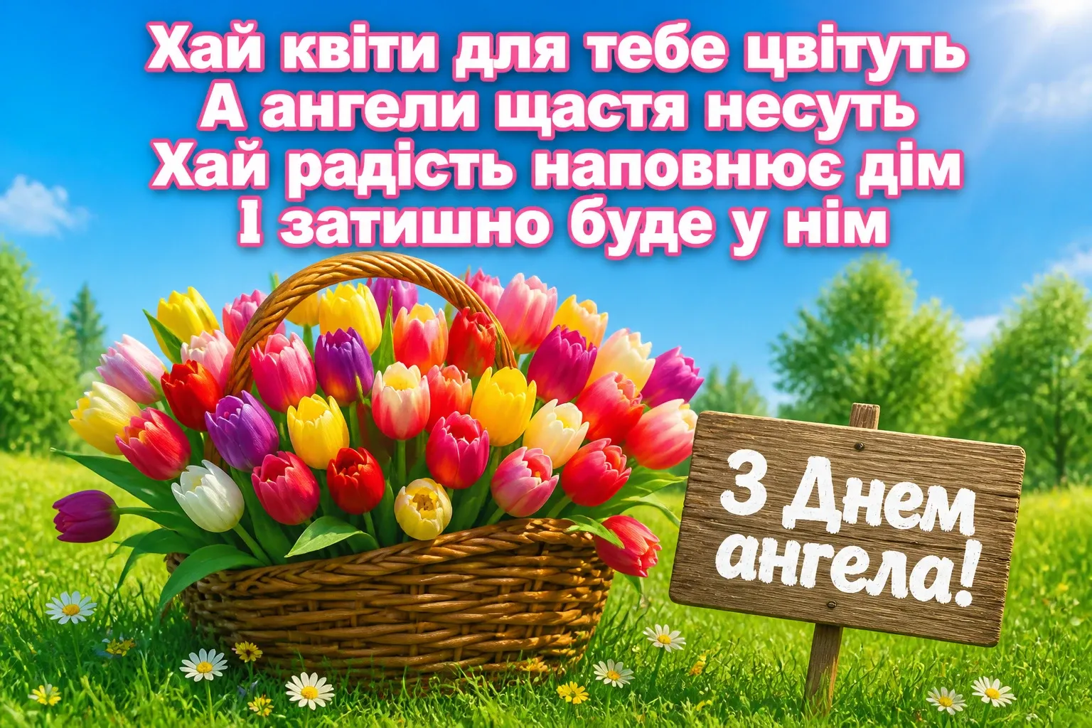 іменини з днем ангела квіти