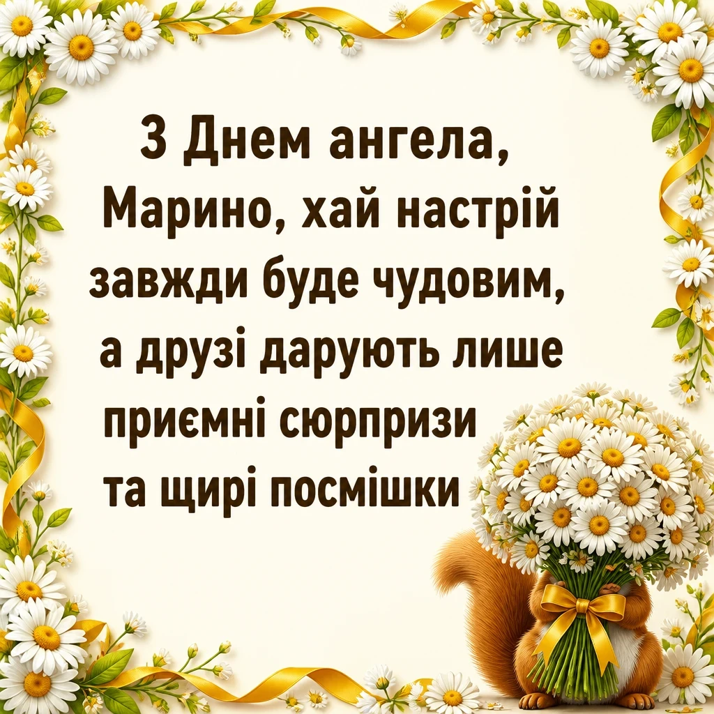 з днем ангела марина