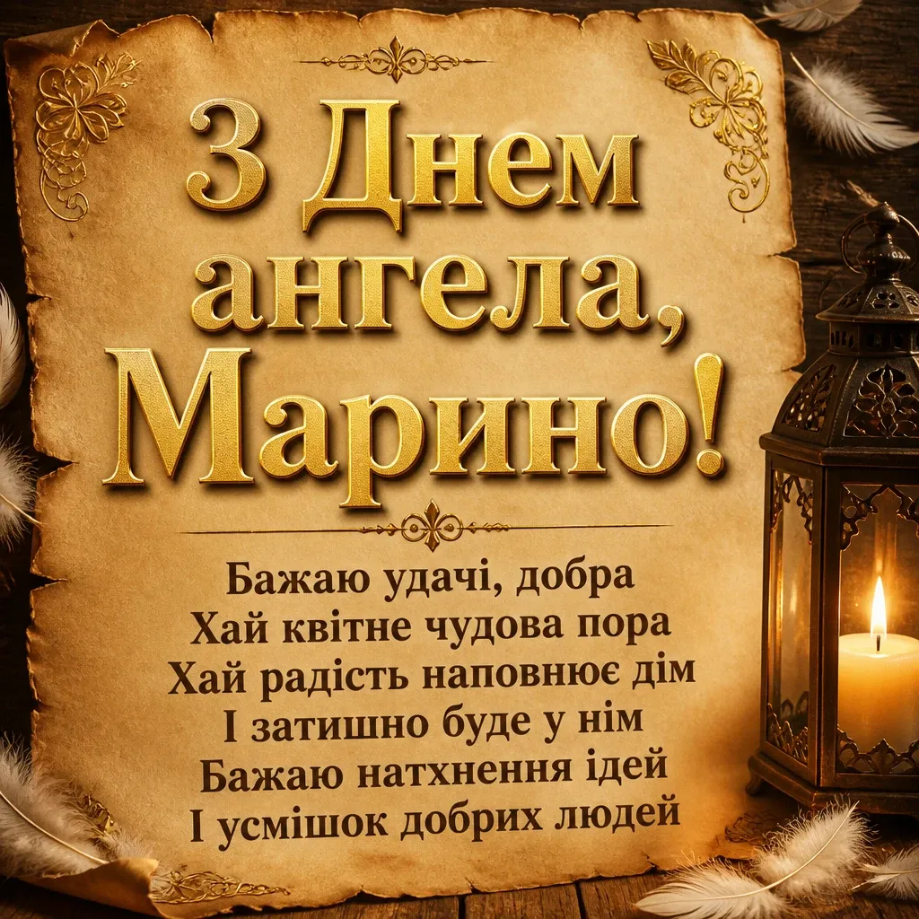 з днем ангела марина