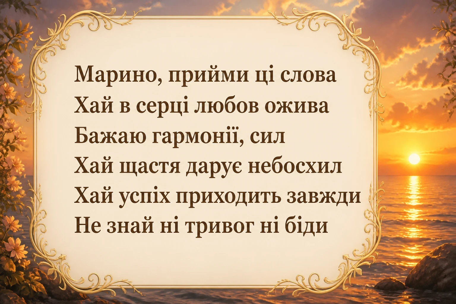 з днем ангела марина
