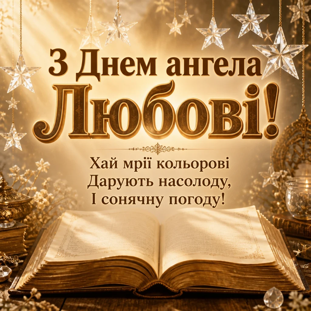 привітання з днем ангела любові