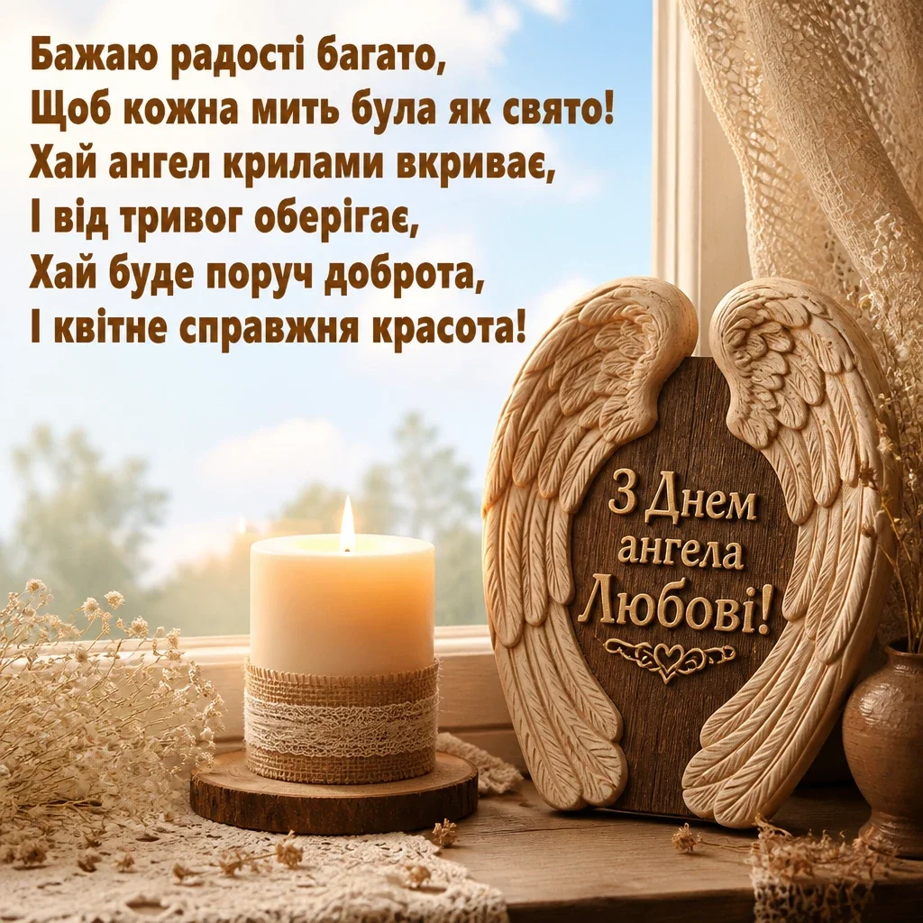 привітання з днем ангела любові