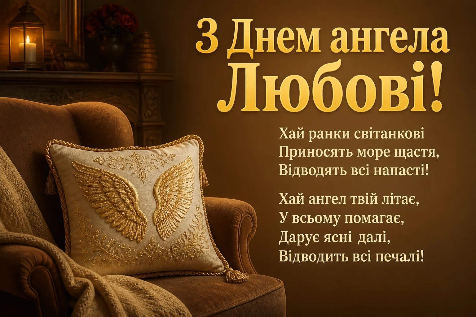 привітання з днем ангела любові